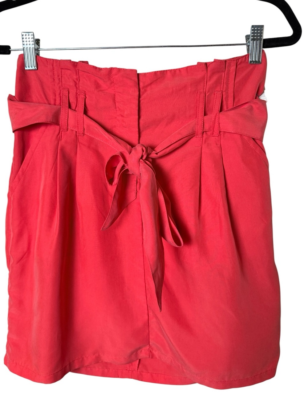 Kimchi Blue size 4 Coral Pink Paperbag Tie-Front Skort